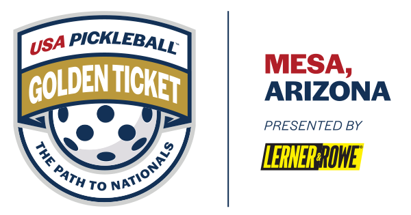 USA Pickleball Golden Ticket - The Path to Nationals - Mesa Presented by Lerner & Rowe logo