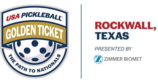 USA Pickleball Golden Ticket - The Path to Nationals - Rockwall Presented by Zimmer Biomet logo