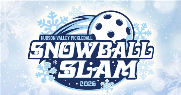 Hudson Valley Pickleball's Snowball Slam logo