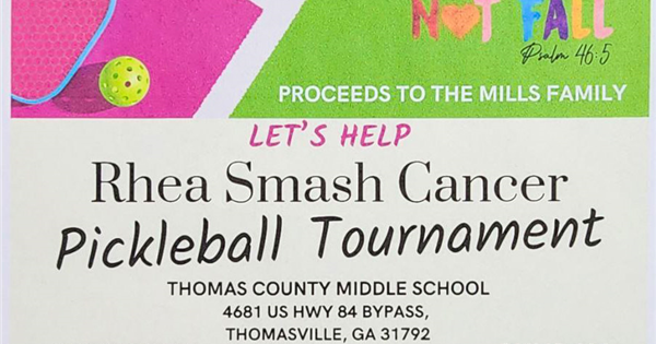 Rhea Smash Cancer Pickleball Tournament logo