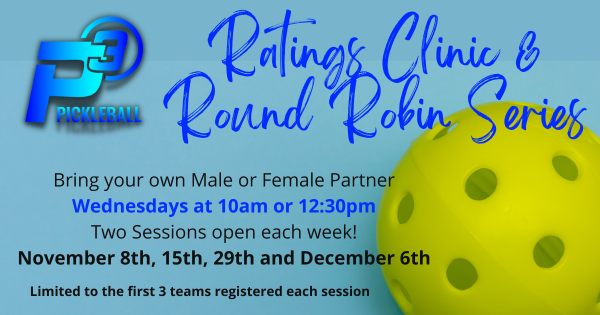P3 Ratings Clinic & Round Robin Series - Dec 6, 2023 logo