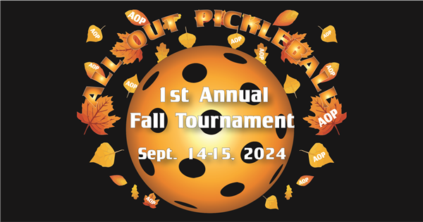 1st Annual All Out Pickleball Fall Tournament logo