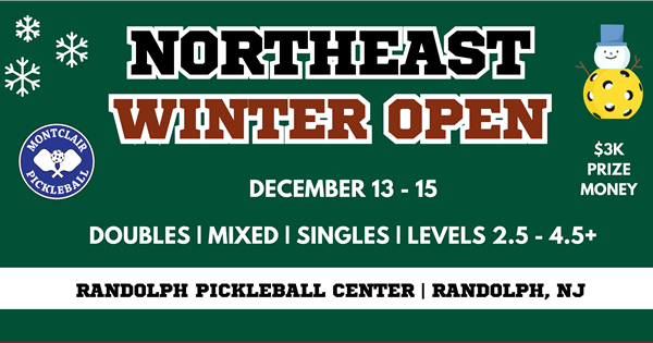 2024 Northeast Winter Open by Montclair Pickleball logo