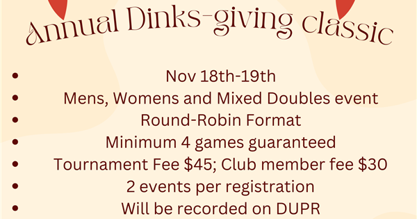Missouri City Dinksgiving Classic logo