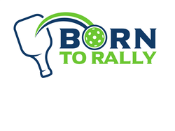 Born To Rally Double Paddle Necklace logo