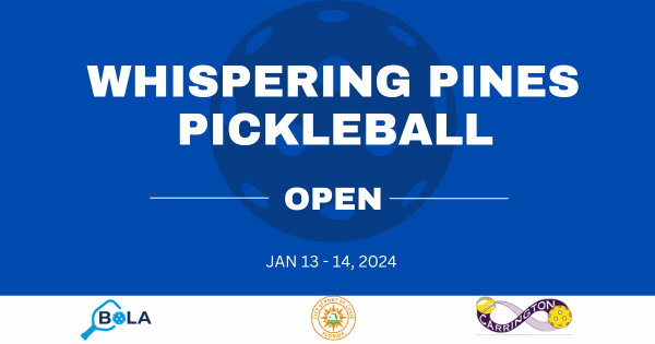 WHISPERING PINES PICKLEBALL OPEN logo