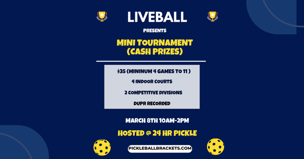 Liveball Cash Prizes @ 24 Hr Pickle (2 divisions) (8 spots each) logo