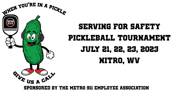 Serving for Safety Pickleball Tournament logo