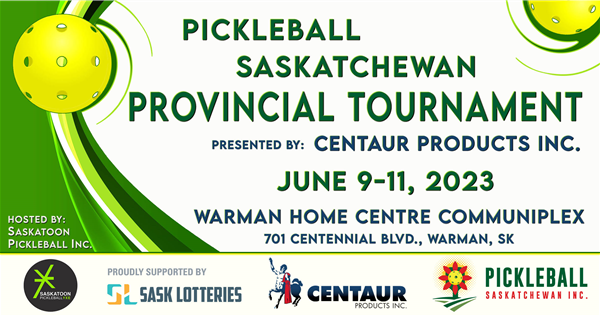 2023 Pickleball Saskatchewan Provincial Tournament logo