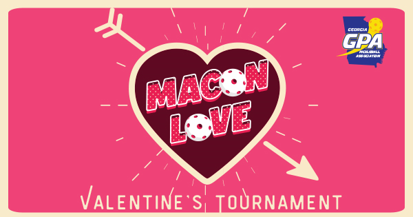 "Macon Love" Valentines Pickleball Tournament 2022 logo