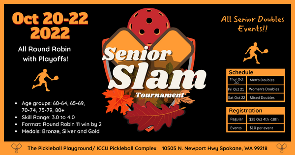 Spokane Senior Slam Oct 20-22 2022 logo