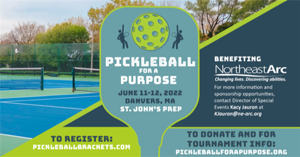 Pickleball For A Purpose!  Benefits Northeast Arc of Danvers, MA logo