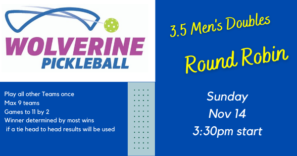 3.5 Men's Doubles Round Robin logo