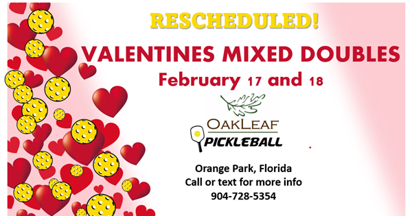 Oakleaf Pickleball Valentines Mixed Doubles logo