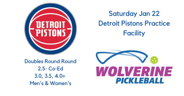 Wolverine Pickleball/Pistons Pickleball logo
