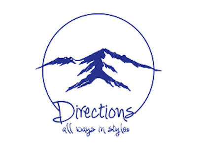 Directions all ways in styles logo